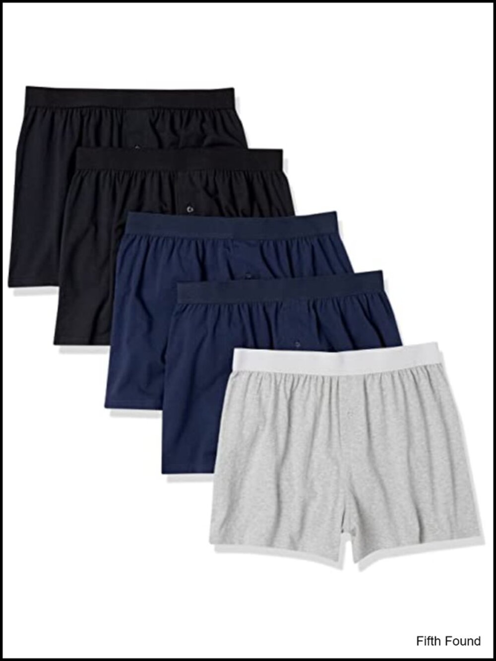 Men's Cotton Boxer Shorts 5-Pack Breathable Relaxed Fit